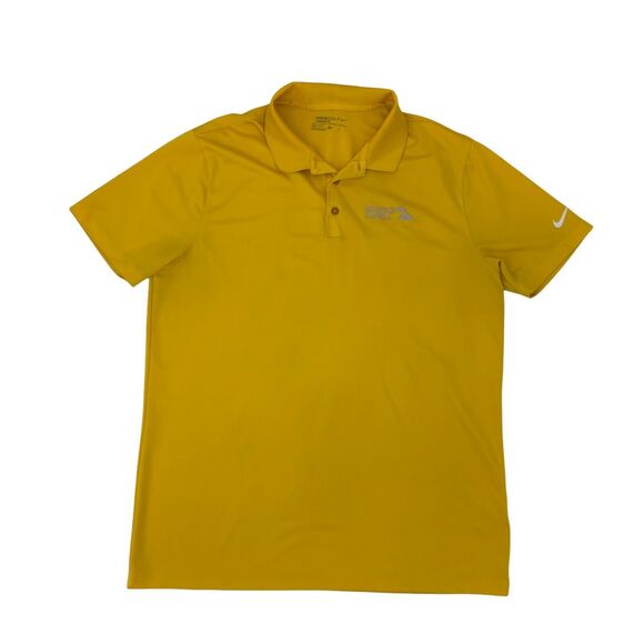 Nike Golf Polo Shirt Men's Size L Marigold Yellow Mountain America Standard Fit - Picture 1 of 9